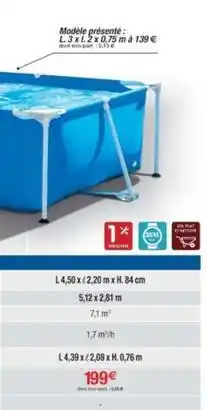 Cora x Carrefour Intex - piscine tubulaire prism frame offre