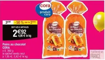 Cora x Carrefour Cora - pains au chocolat offre