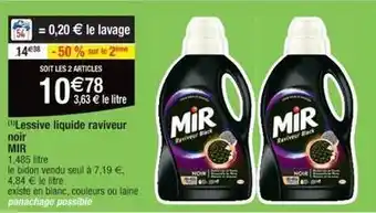 Cora x Carrefour Mir - lessive liquide raviveur noir offre