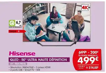 Pro&Cie QLED - 50" Ultra Haute Dèfinition 50A78GQ offre