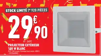 Brico Cash Projecteur Extèrieur 100 W Blanc offre