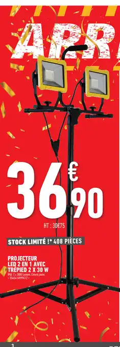 Projecteur Led 2 EN 1 Avec Trepied 2 x 30W