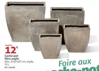 Gifi Cache pot fibre argile offre