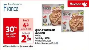 Auchan Auchan - quiche lorraine offre