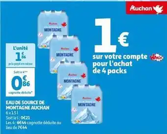Auchan Auchan - eau de source de montagne offre