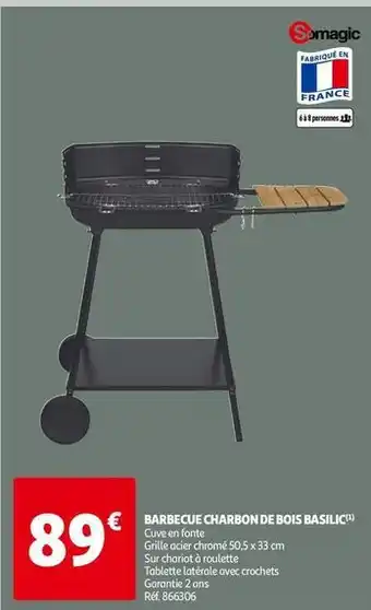 Auchan Somagic - barbecue charbon de bois basilic offre