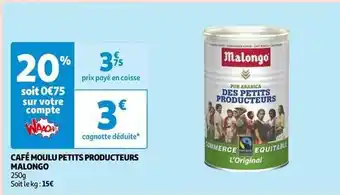 Auchan Malongo - café moulu petits producteurs offre