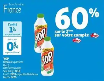 Auchan Yoplait - yop offre