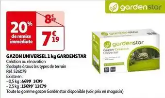 Auchan Gardenstar - gazon universel 1 kg offre