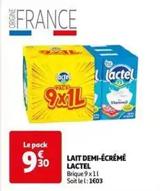 Auchan Lactel - lait demi-ecrémé offre