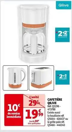 Auchan Qilive - cafetière offre