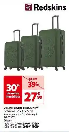 Auchan Redskins - valise rigide offre