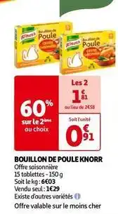 Auchan Knorr - bouillon de poule offre