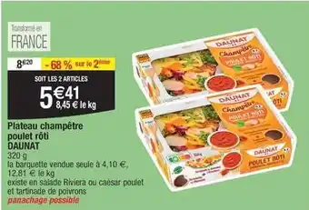 Migros Daunat - plateau champetre poulet roti offre