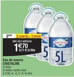 Migros Cristaline - eau de source offre