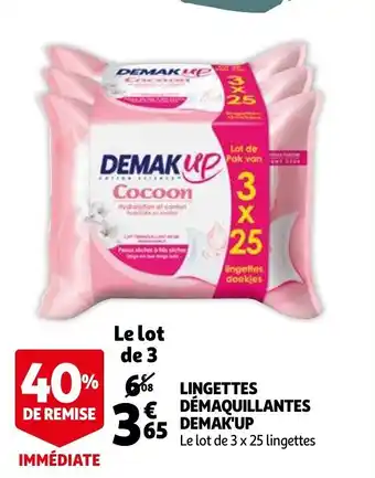 Lingettes Dèmaquillantes Demak'up
