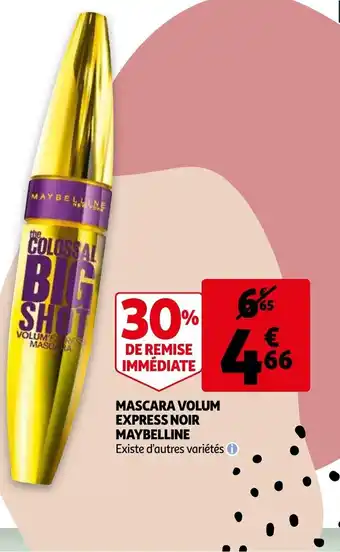 Auchan Mascara Volum Express Noir Maybelline offre