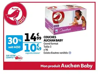 Auchan Couches Auchan Baby offre