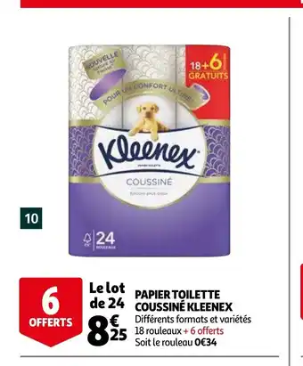 Auchan Papier Toilettte Coussinè Kleenex offre