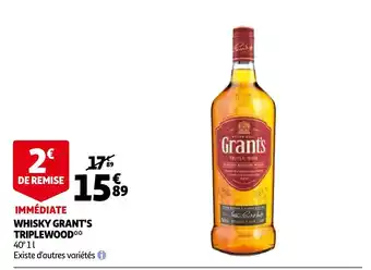 Auchan Whisky Grant's Triplewood offre