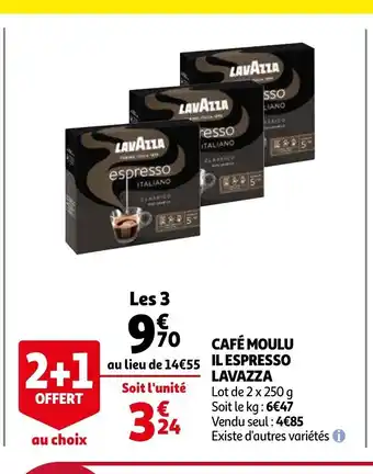 Auchan Cafè Moulu il Espresso Lavazza offre