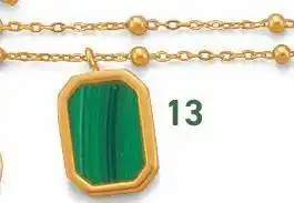 E.Leclerc bracelet malachite, 18 cm, or jaune 1,57 g offre