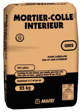 Brico Dépôt Mortier-colle intérieur 25 KG* (1) offre