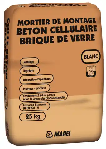 Brico Dépôt Colle béton cellulaire int./ext. 25 kg* (1) offre