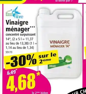 Norma eco libre Vinaigre ménager offre