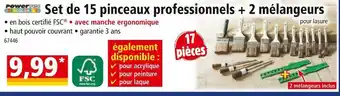 Norma Powertec Set de 15 pinceaux professionnels + 2 mélangeurs offre