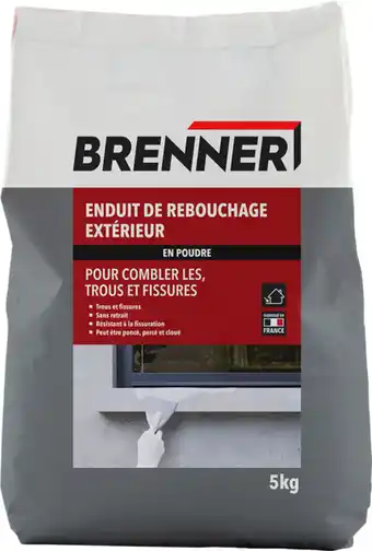 Brico Dépôt ENDUIT EXTERIEUR POUDRE 5KG BRENNER offre