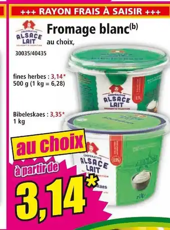 Norma ALSACE LAIT Fromage blanc offre