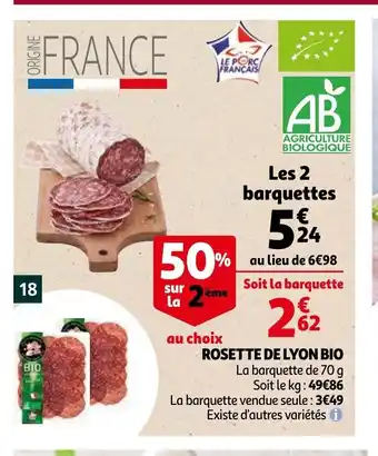Auchan Rosette De Lyon Bio offre
