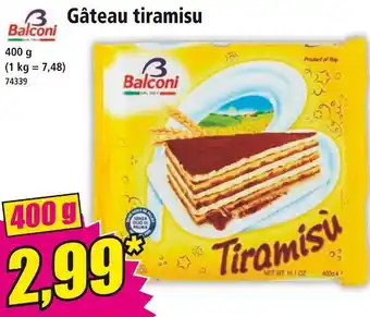 Norma Balconi Gâteau tiramisu offre