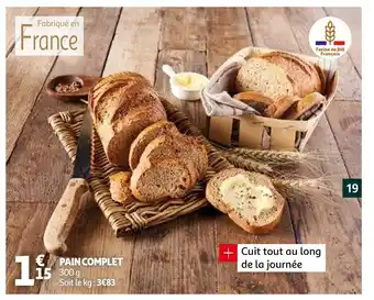 Auchan Pain Complet offre