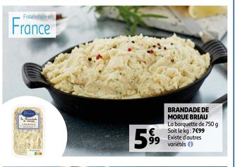 Auchan Brandade De Morue Briau offre
