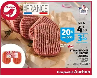 Auchan Steaks Hachès Pur Boeuf Auchan offre