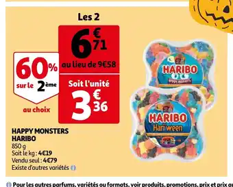 Auchan Happu Monsters Haribo offre