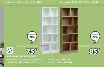 JYSK BIBLIOTHÈQUE MOSBJERG offre