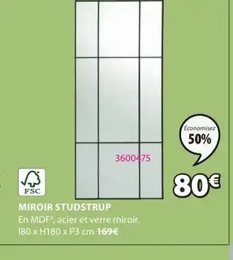 JYSK MIROIR STUDSTRUP offre