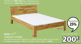 JYSK CADRE DE LIT OLSKER offre