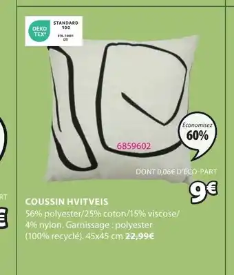 JYSK COUSSIN HVITVEIS offre