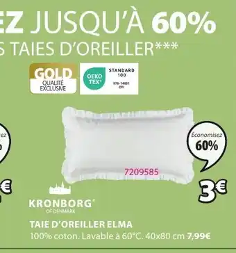 JYSK TAIE D'OREILLER ELMA offre