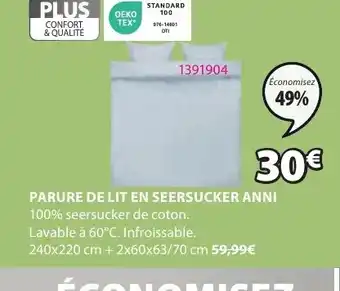 JYSK PARURE DE LIT EN SEERSUCKER ANNI offre
