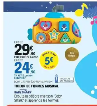 E.Leclerc Trieur De Formes Musical offre