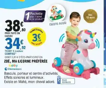 Zoè, Ma Licorne Prèfèrèe