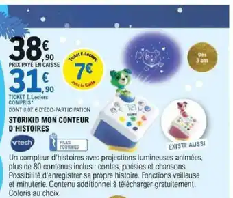 E.Leclerc Storikid Mon Conteur D'Histoires offre