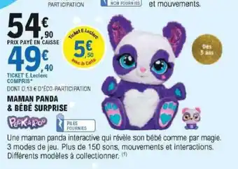 E.Leclerc Maman Panda & Bèbè Surprise offre