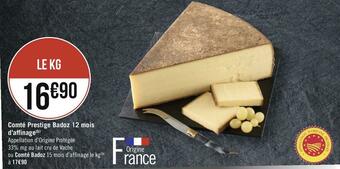 Prestige comté prestige badoz 12 mois d’affinage