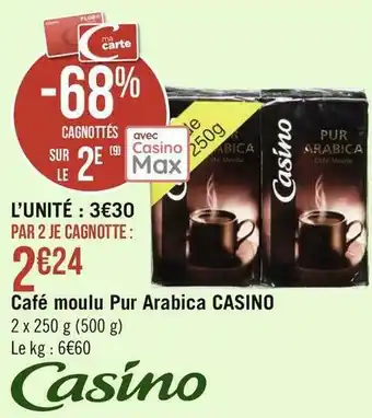 Casino café moulu pur arabica